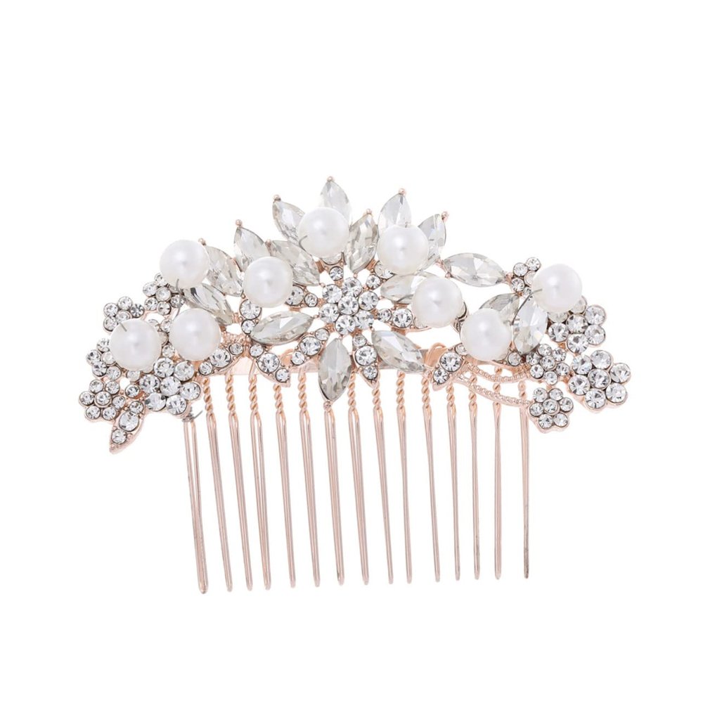 Mikinona Luxury Rhinestone Hair Comb Bridal Headpiece Fashion Headwear for Special Occasions