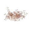 Mikinona 1Pc Pearl Rhinestone Hair Comb Elegant Alloy Hair Accessory for Weddings and Special Occasions Beautiful Headdress for All Hairstyles view 1