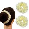 BlueQueen Hair Mogra Scented Rubber Band Gajra Hair Accessories for Women Girls (White) (Free Size (30 GM) (Pack Of 10000) view 1