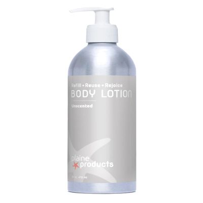 Plaine Products Refillable Body Lotion for Sensitive Skin: Unscented, 16 oz (Original (with pump))