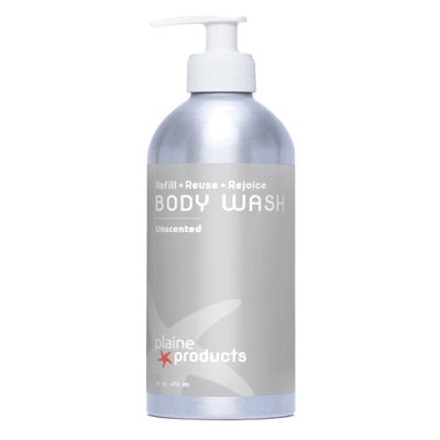Plaine Products Refillable Unscented Body Wash, 16 oz (Original (with pump))