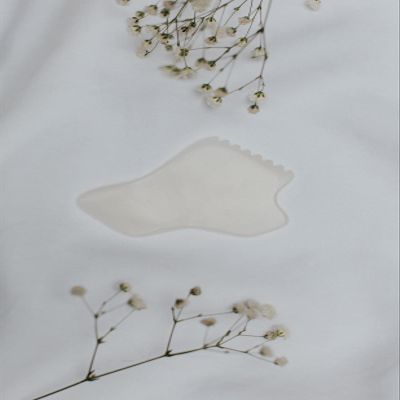Premium Natural White Jade Gua Sha Stone | Face Massage Tool | Massage, Sculpting Tool, Lift & Tone | Unique 6-Edge | Face, Eyes, Neck & Body |