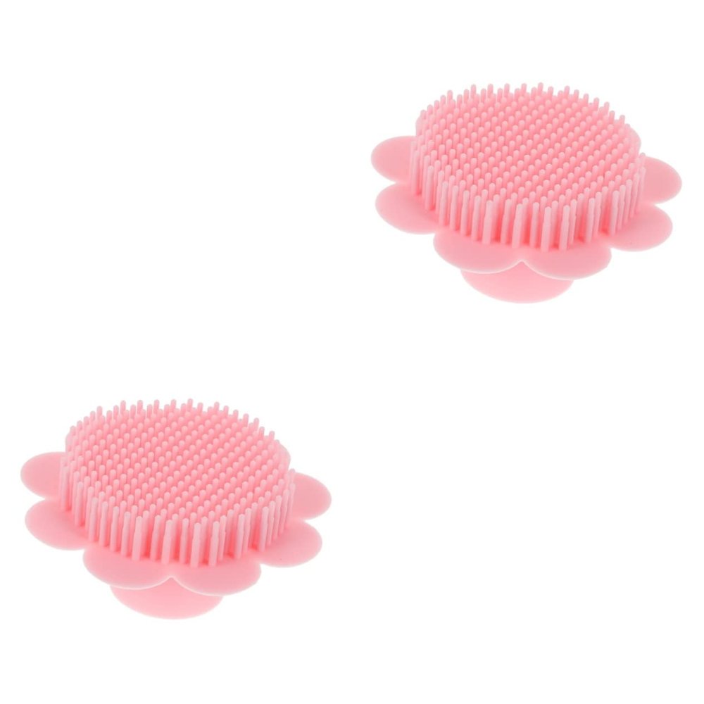 2 pcs Exfoliator Dandruff Head Exfoliation Bathing Silicone Massage Mitt Safe Scrubber Washing All Newborn Manual Hair Skin Bath for Wet Body Practical