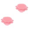 2 pcs Exfoliator Dandruff Head Exfoliation Bathing Silicone Massage Mitt Safe Scrubber Washing All Newborn Manual Hair Skin Bath for Wet Body Practical view 1