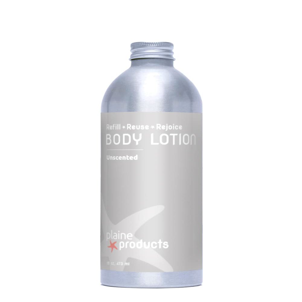 Plaine Products Refillable Body Lotion: Unscented, 16 oz (Refill (without pump))