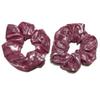 Shiny Metallic Scrunchie Set, Set of 2 Sparkly Lame Scrunchies (Metallic Light Pink) view 1