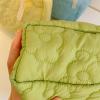 Surblue Coquette Makeup Bag Cute Kawaii Cosmetic Bag Aesthetic Floral Makeup Pouch Stuff Travel Toiletry Bags for Women Girls, Green view 4