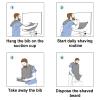 Pelocapa Beard Grooming Bib for Men, Non-stick Beard Shaving Catcher, Beard Trimming Styling Bib with 2 Suction Cups and Storage Bag (White) view 4