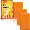 Qklovni 100g Natural Orange Vitamin C Handmade Soap, with 99% Vitamin C and Orange Extract, for Face & Body Exfoliate Moisturizing Brightening Care (3pcs) view 1