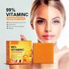 Qklovni 100g Natural Orange Vitamin C Handmade Soap, with 99% Vitamin C and Orange Extract, for Face & Body Exfoliate Moisturizing Brightening Care (3pcs) view 2