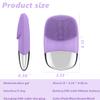 MEGAN Facial Cleansing Brush,USB Rechargeble Electric Silicone Face Scrubber,IPX7 Waterproof Sonic Facial Massager, 3 in 1 face Brush for Deep Cleanning, Blackhead Remover, Exfoliating. (Purple) view 2