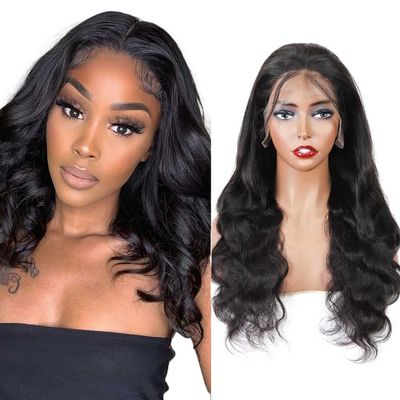 13 * 6 Brazilian Human Hair Wigs Body Wave Wigs for Black Women 12 Inch HD Lace Front Wigs (Nature Color)