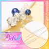 Heread Blue Pearl Bride Wedding Hair Pins Silver Crystal Bridal Hair Pieces Hair Clips Accessories for Women and GirlsPack of 4) view 4