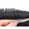 Mens Toupee Swiss Lace Thin Skin Around Men Hairpieces Natural Black Human Hair Replacement System for Men (2# Darkest Brown, 7X9" WXL 120% Medium Density) view 3