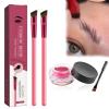 4D Hair Stroke Brow Stamp Brush, Eyebrow Hair Stroke Brush, 4D Hair Stroke Ultra-Thin Brow Brush, Realistic Hair Stroke Eyebrow Brush (magedta) view 1