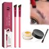 4D Hair Stroke Brow Stamp Brush, Eyebrow Hair Stroke Brush, 4D Hair Stroke Ultra-Thin Brow Brush, Realistic Hair Stroke Eyebrow Brush (daffodil) view 1