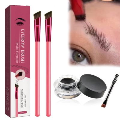 4D Hair Stroke Brow Stamp Brush, Eyebrow Hair Stroke Brush, 4D Hair Stroke Ultra-Thin Brow Brush, Realistic Hair Stroke Eyebrow Brush (black)