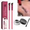 4D Hair Stroke Brow Stamp Brush, Eyebrow Hair Stroke Brush, 4D Hair Stroke Ultra-Thin Brow Brush, Realistic Hair Stroke Eyebrow Brush (walnut) view 1