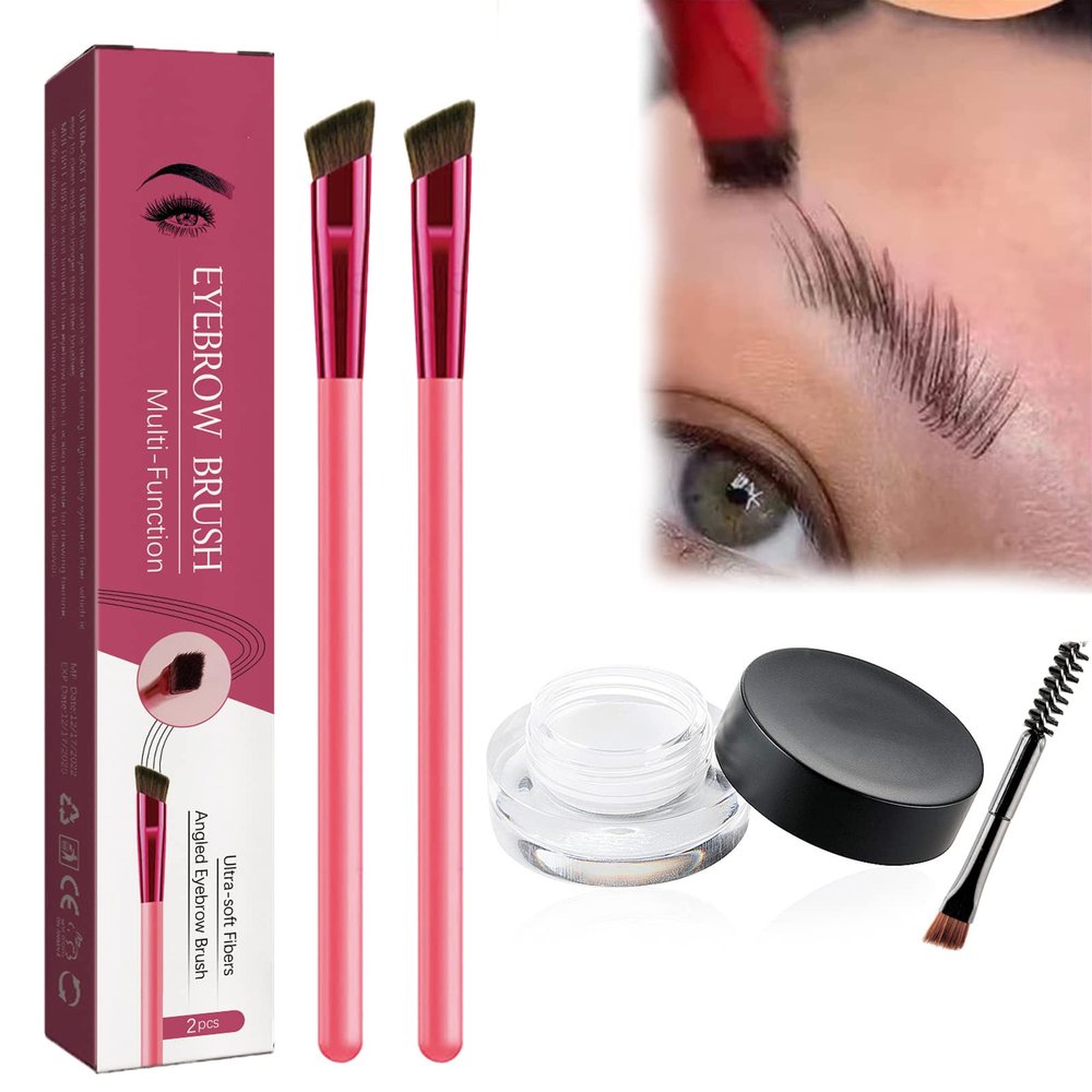 4D Hair Stroke Brow Stamp Brush, Eyebrow Hair Stroke Brush, 4D Hair Stroke Ultra-Thin Brow Brush, Realistic Hair Stroke Eyebrow Brush (white out)