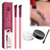 4D Hair Stroke Brow Stamp Brush, Eyebrow Hair Stroke Brush, 4D Hair Stroke Ultra-Thin Brow Brush, Realistic Hair Stroke Eyebrow Brush (white out) view 1