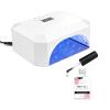 Makartt Nail Glue for Acrylic Nails UV Gel Curing Needed 3 in 1 Super Strong Brush on Nails Glue for Press on Nails Bundle with Eloisee 36W UV LED Nail Lamp, UV Light for Nails Professional Curing La view 1