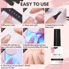 Makartt Nail Glue for Acrylic Nails UV Gel Curing Needed 3 in 1 Super Strong Brush on Nails Glue for Press on Nails Bundle with Eloisee 36W UV LED Nail Lamp, UV Light for Nails Professional Curing La view 3