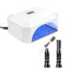 Makartt Upgrade 2pcs Nail Rhinestone Glue Gel with Brush& Pen tip, Clear Nail Glue Precision Pen Bundle with Eloisee 36W UV LED Nail Lamp, UV Light for Nails Professional Curing Lamp view 1