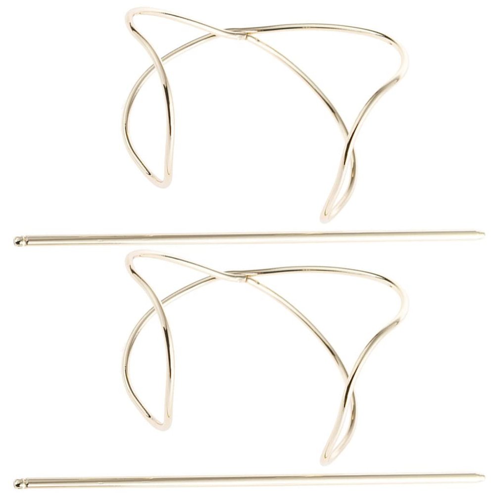OSALADI 2pcs Elegant Metal Hair for Women Bun Maker Simple Vintage Hair Slide for Updos and Everyday Styling