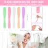 10 Pcs Plastic Cosmetic Spatula Jelly Mask Skincare Lotion Disposable Spatulas for Facials Face Mask Applicator Makeup Scoop Tools(Colorful) view 2