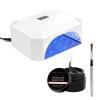 Makartt Nail Rhinestone Glue Gel with Brush Pen Set, 15ml Clear Nail Gem Glue Gel Bundle with Eloisee 36W UV LED Nail Lamp, UV Light for Nails Professional Curing Lamp view 1