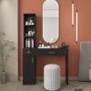 Waktavel Modern Compact Salon Station No Mirror, Locking Beauty Spa Styling Station for Hair Stylist with Ample Storage - Ideal for Home Salon, Bedroom, Bathroom, Hairdresser view 3