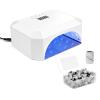 Makartt Eloisee 36W UV LED Nail Lamp, UV Light for Nails Professional Curing Lamp Bundle with Sanding Bands for Nail Drill, 100 Pcs Nail File Sanding Bands for Drill Bits #180 Medium Grits view 1