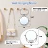 Portable Folding Travel Makeup Mirror,1X/10X Magnifying Vanity Mirror,6 Double-Sided 360 Swivel,Handheld & Wall Hanging Metal Mirror for Home and On-the-Go Use,Travel Storage Bag Included,No Light view 4