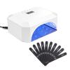 Makartt Eloisee 36W UV LED Nail Lamp, UV Light for Nails Professional Curing Lamp Bundle with Nail File 100 180 Grit Emery Boards for Nails 10pcs Nail Files Professional Washable Doubled Nail Files view 1