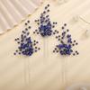 Teyglen Bride Wedding Hair Pins Set, Blue: 3 Pieces Vintage Crystal Pearl Hair Clips, Rhinestone Headpieces Accessories for Women Girls view 1