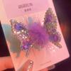 LRGKMCWTOB Butterfly Hair Pins Bride Wedding Head Pieces Hair Accessories for Women Girls Hairpins Decorative Moving Flying Butterfly Shiny Hair Clips Barrettes 1PcsPurple view 3