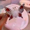 LRGKMCWTOB Butterfly Hair Pins Bride Wedding Head Pieces Hair Accessories for Women Girls Hairpins Decorative Moving Flying Butterfly Shiny Hair Clips Barrettes 1PcsPurple view 4