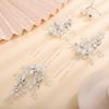 Teyglen Bride Wedding Crystal Pearls Hair Pins Vintage Silver Pearl Hair Pins Set Bridal Rhinestone Hair Pieces Headpieces Vintage Hair Accessories Jewelry Set for Women (Silver) view 3