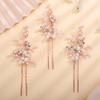 Teyglen Hair Clip, Women Dainty Pearl Crystal Hair Pins Set, Rose Gold, 3 Pieces, for Bride, Women, Girls, Hair Decoration, Bridal Styling, Wedding, Party view 1