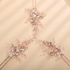 Teyglen Hair Clip, Women Dainty Pearl Crystal Hair Pins Set, Rose Gold, 3 Pieces, for Bride, Women, Girls, Hair Decoration, Bridal Styling, Wedding, Party view 4