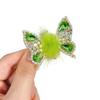 LRGKMCWTOB Butterfly Hair Pins Bride Wedding Head Pieces Hair Accessories for Women Girls Hairpins Decorative Moving Flying Butterfly Shiny Hair Clips Barrettes 1PcsGreen view 1