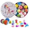 Bath Bombs for Kids, 12pcs Bath Bombs with Surprise Crystal Toys Inside, Handmade Natural and Organic Bubble Bath Fizzies, Birthday Easter Gift for Girls and Boys view 1
