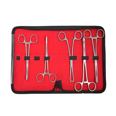 AAProTools Body Piercing Tools Kit of 5 Pcs - Sponge Forceps, Pennington Forceps, Septum Forceps Body Piercing Kit Case