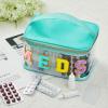 Geetery Chenille Letter Bag, Meds Cheer Travel Cases Cheerleader Gifts Cosmetic Bag Nylon Makeup Portable Preppy Patch with Zipper Toiletry Storage Case for Women(Green,Meds) view 2