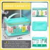 Geetery Chenille Letter Bag, Meds Cheer Travel Cases Cheerleader Gifts Cosmetic Bag Nylon Makeup Portable Preppy Patch with Zipper Toiletry Storage Case for Women(Green,Meds) view 3