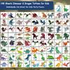 CHARLENT 148 PCS Dinosaur and Dragon Temporary Tattoos for Kids - Dragon Individually Tattoos for Boys Girls Dinosaur Birthday Party Favors Goodie Bag Fillers view 2