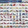 CHARLENT 148 PCS Race Car and Monster Truck Temporary Tattoos for Kids - GoKart Car Individual Tattoos for Boys Racecar Birthday Party Favors Goodie Bag Fillers view 3