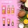 Bath Spa Body Gift Set, Luxury Christmas Gifts for Women Citrus Pink Grapefruit Spa Kit Gift Woman, 11 Pcs Self Care Kit Gifts With Bubble Bath, Massage Oil, Bath Brush, Birthday Gifts for Women view 4