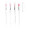 Zvrlampro Silicone Lip Brush, 4pcs Pink Lip Gloss Wands with Cap, Soft Silicone Bristles, 6 Inch Length, For Lip Gloss, Cream, Mask Oil view 1