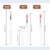 Zvrlampro Silicone Lip Brush, 4pcs Pink Lip Gloss Wands with Cap, Soft Silicone Bristles, 6 Inch Length, For Lip Gloss, Cream, Mask Oil view 4